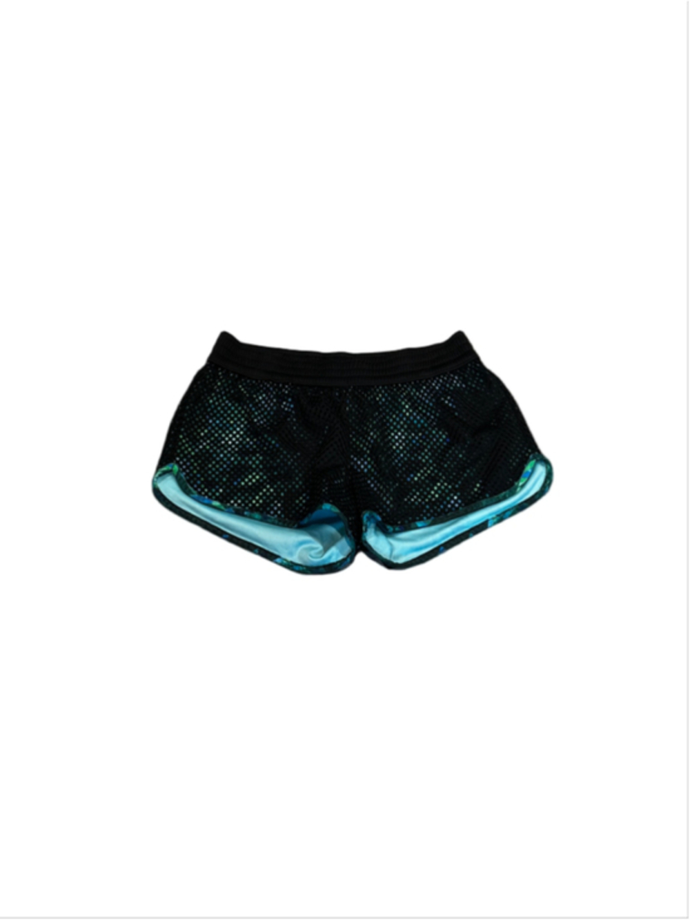Champion Black Mesh Fishnet Overlay Athletic Shorts